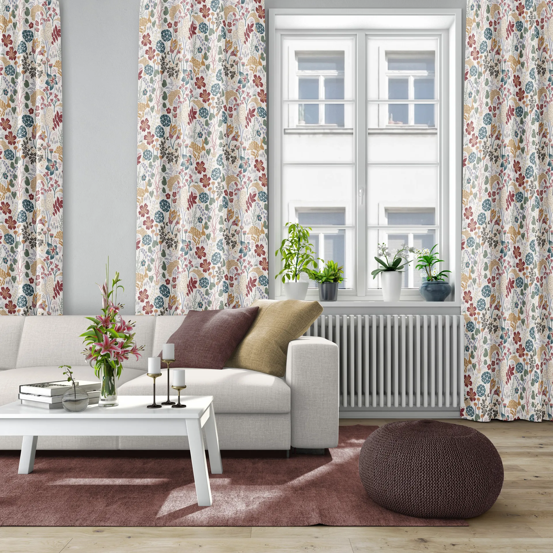 Tessuto Lyckeflykt, Ruggine, marrone Arvidssons Textil
