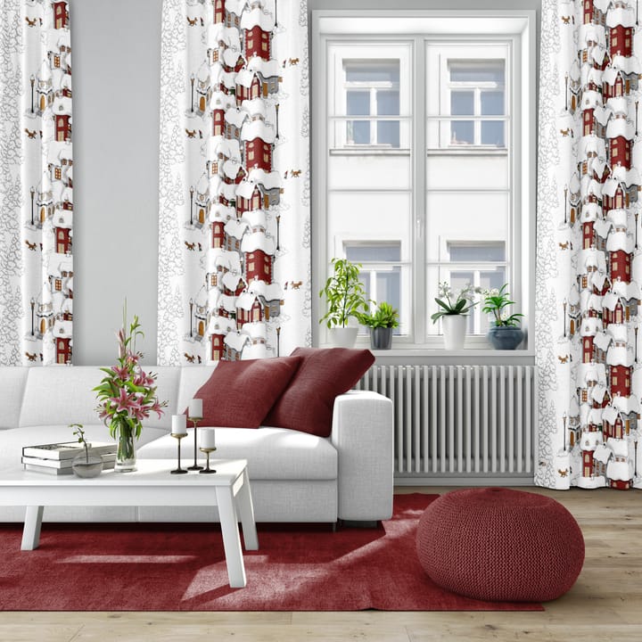 Tessuto Mikkel - Bianco sporco, grigio, rosso - Arvidssons Textil