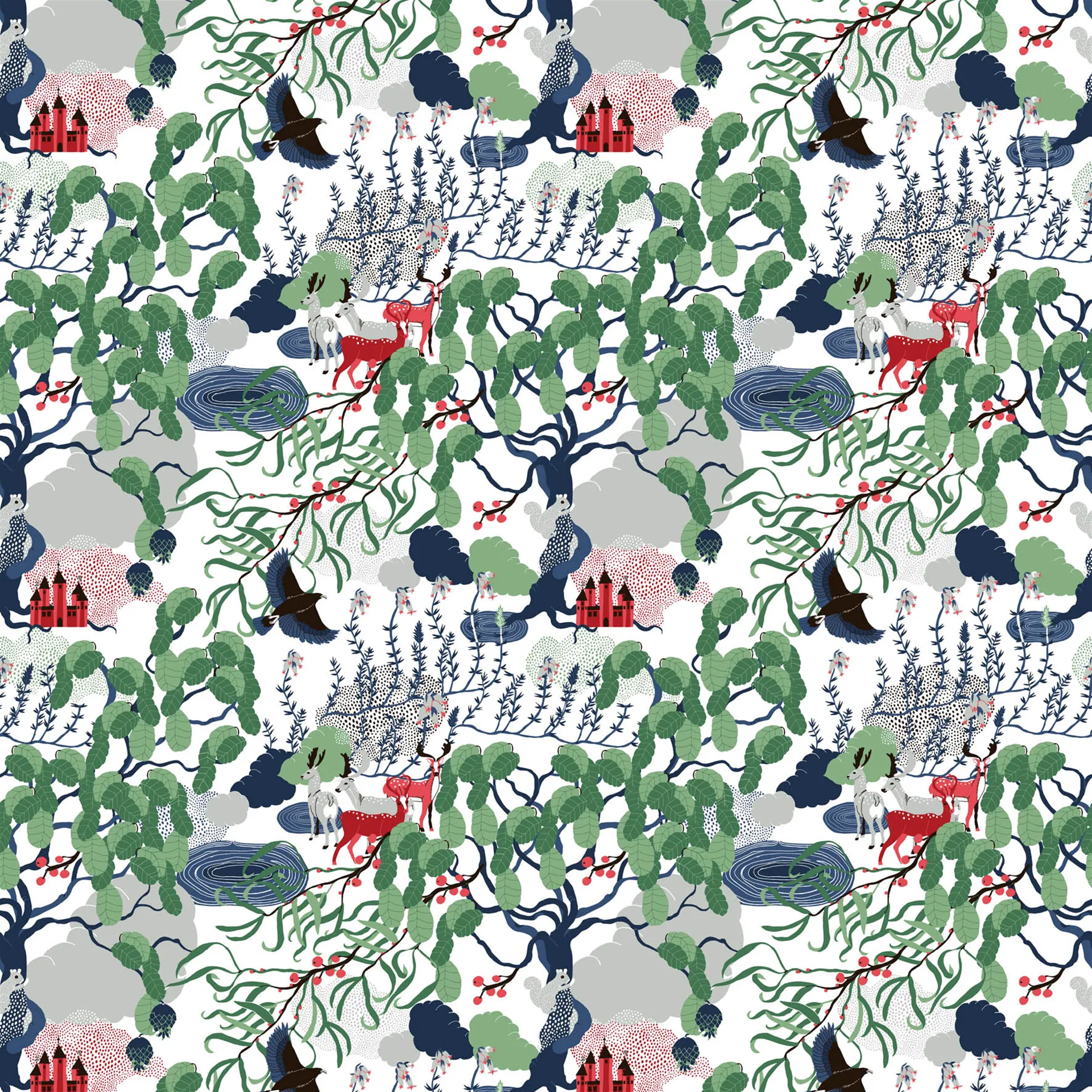 Tessuto Mimers brunn , multicolore Arvidssons Textil