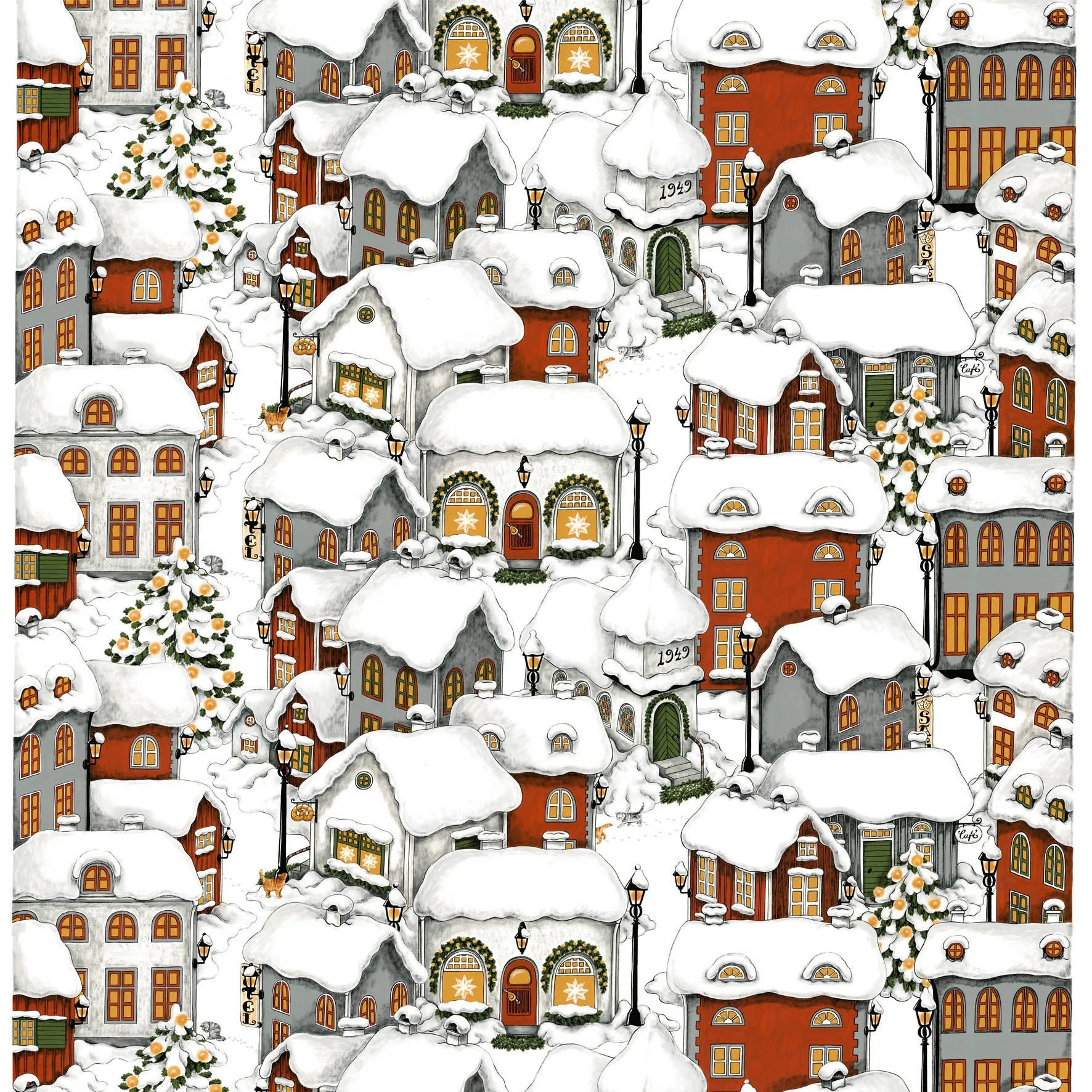 Tessuto motivo Lyckeby, multicolore Arvidssons Textil