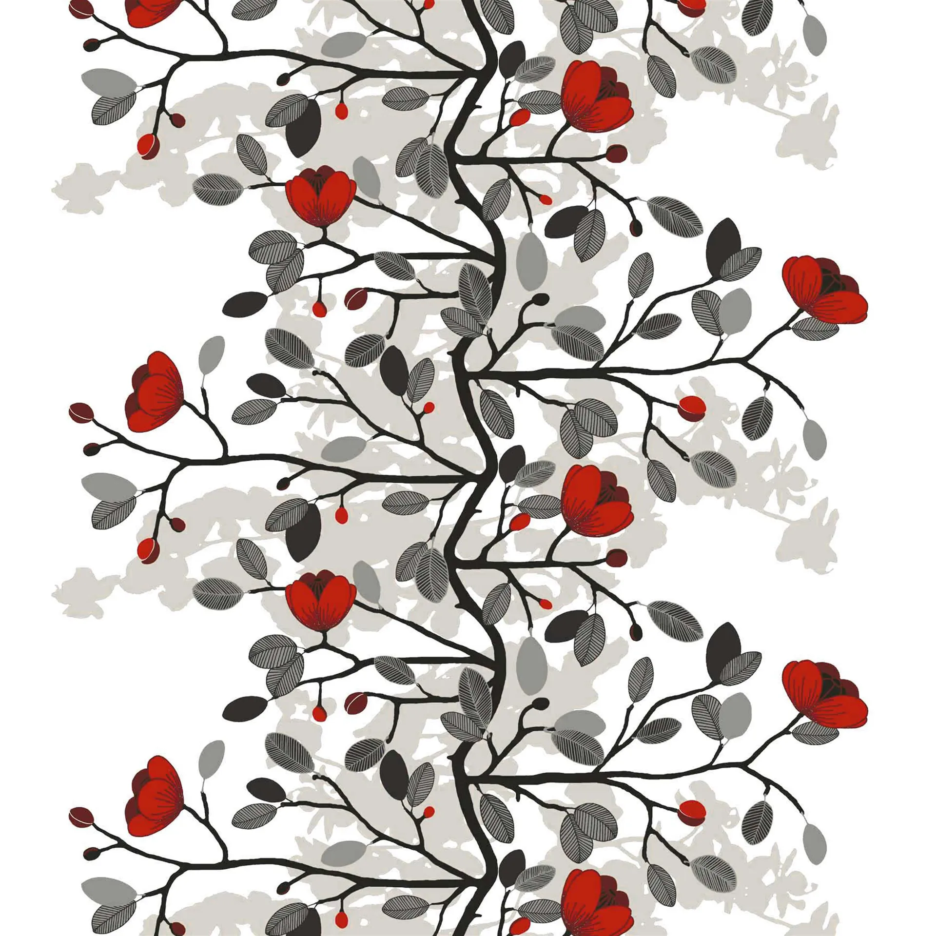 Tessuto Ofelia, rosso-marrone Arvidssons Textil