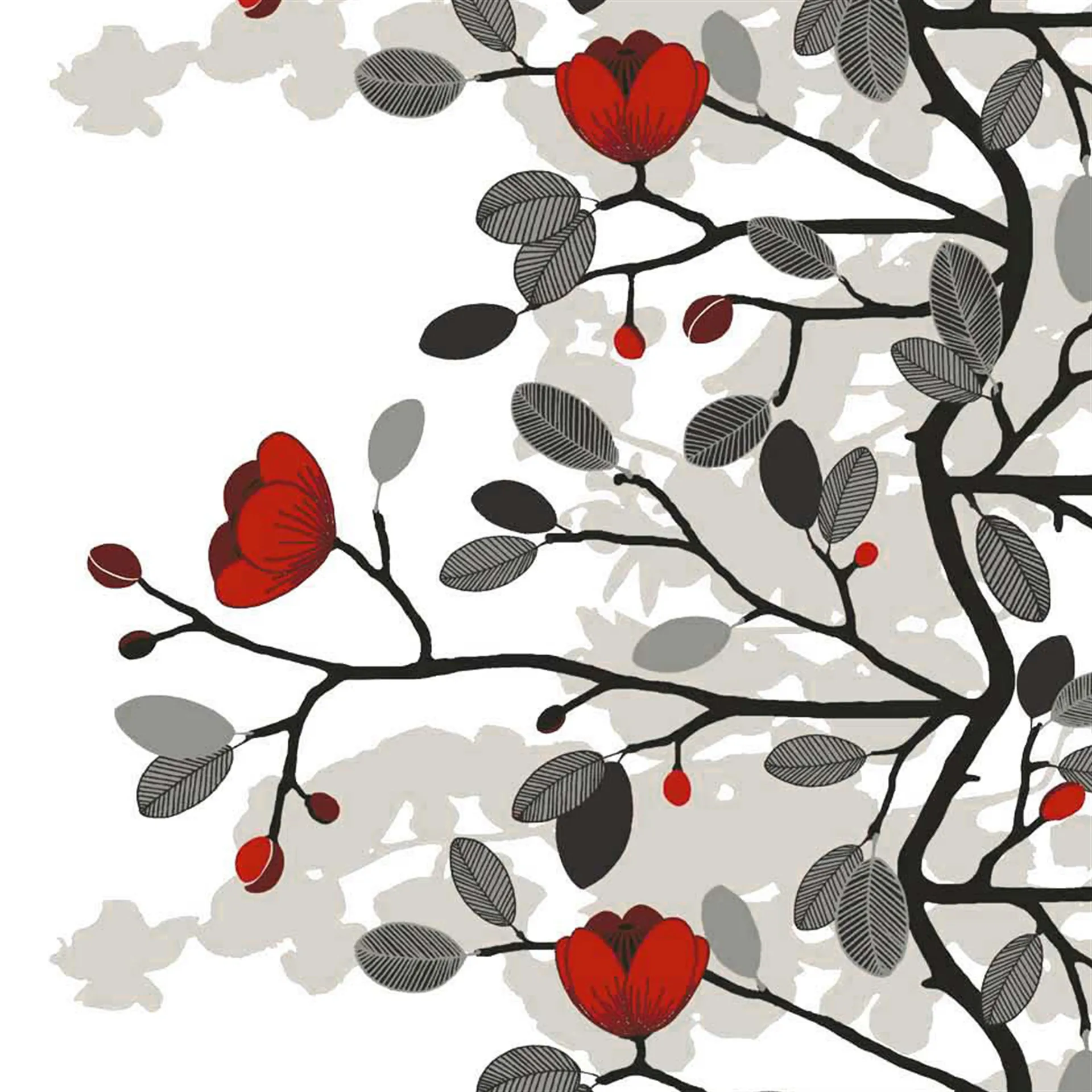 Tessuto Ofelia, rosso-marrone Arvidssons Textil