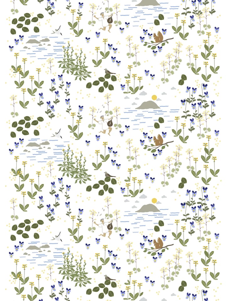 Tessuto Rönnerdahl - Bianco sporco-verde - Arvidssons Textil