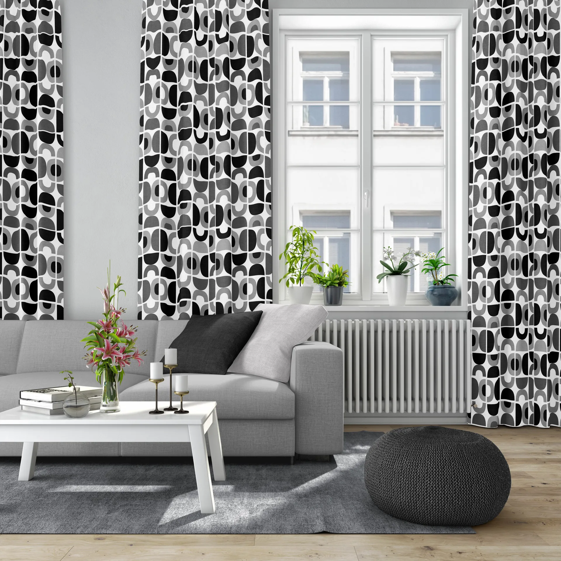 Tessuto Spiraldans, Grigio Arvidssons Textil