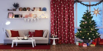 Tessuto Stjärnglans - Rosso - Arvidssons Textil