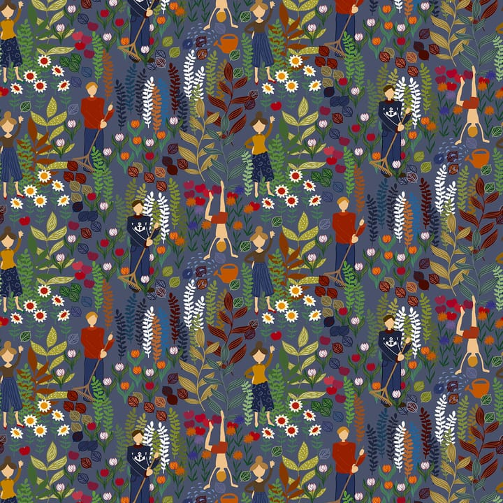 Tessuto Trädgård  - blu - Arvidssons Textil