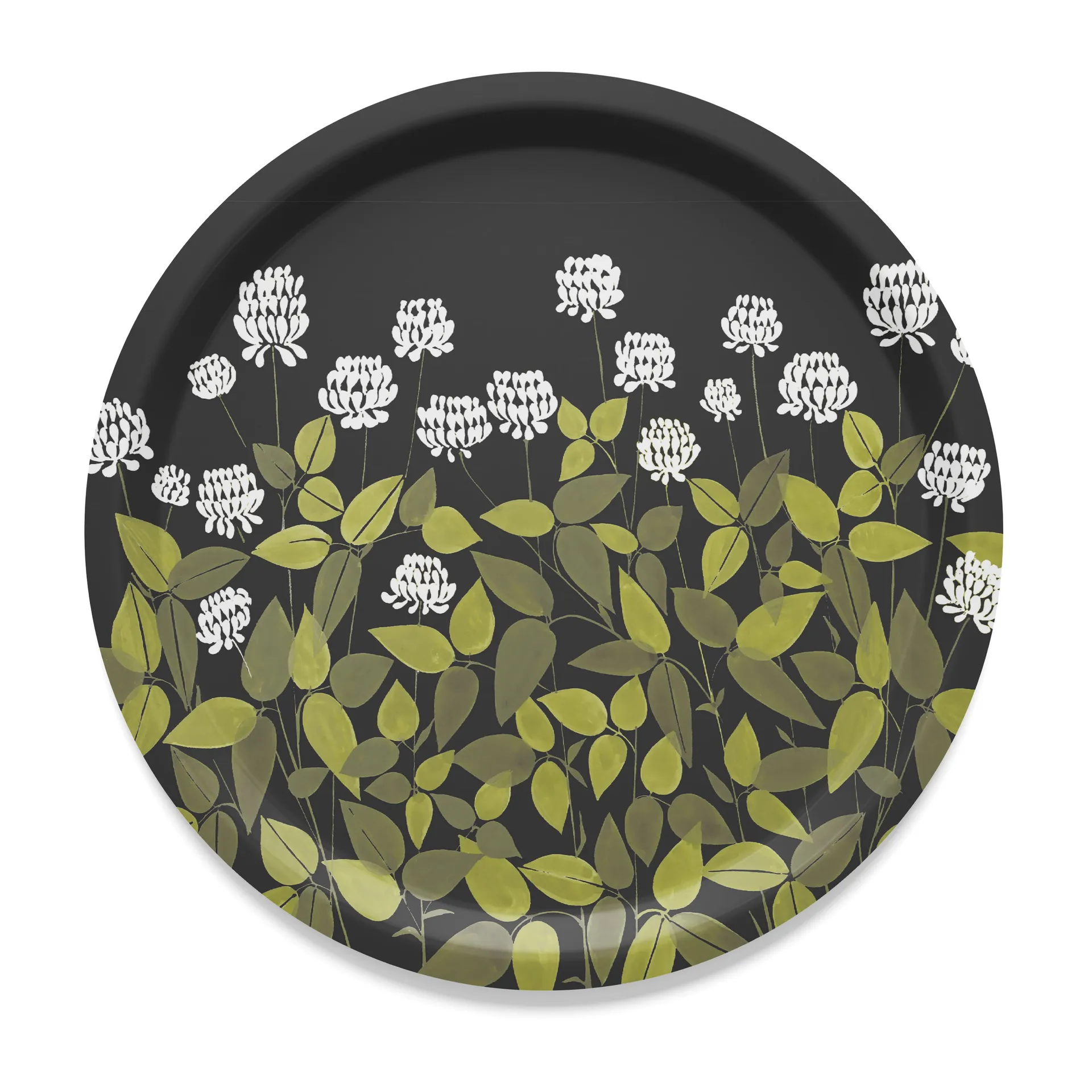 Vassoio Ängsmark, Ø 31 cm, Verde, nero Arvidssons Textil