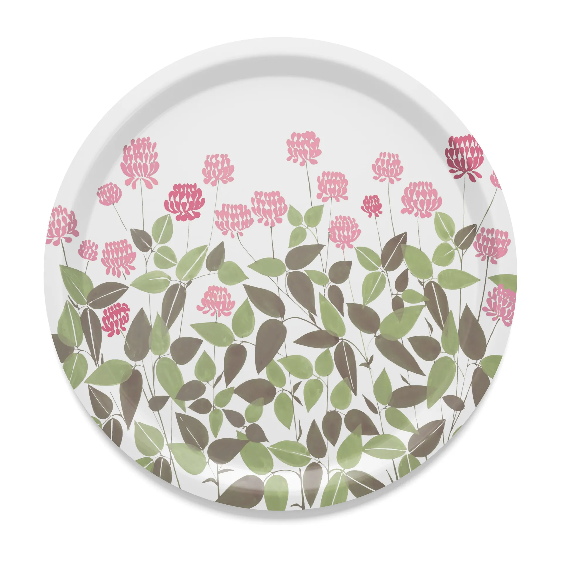 Vassoio Ängsmark, Ø 31 cm, Verde, rosa Arvidssons Textil