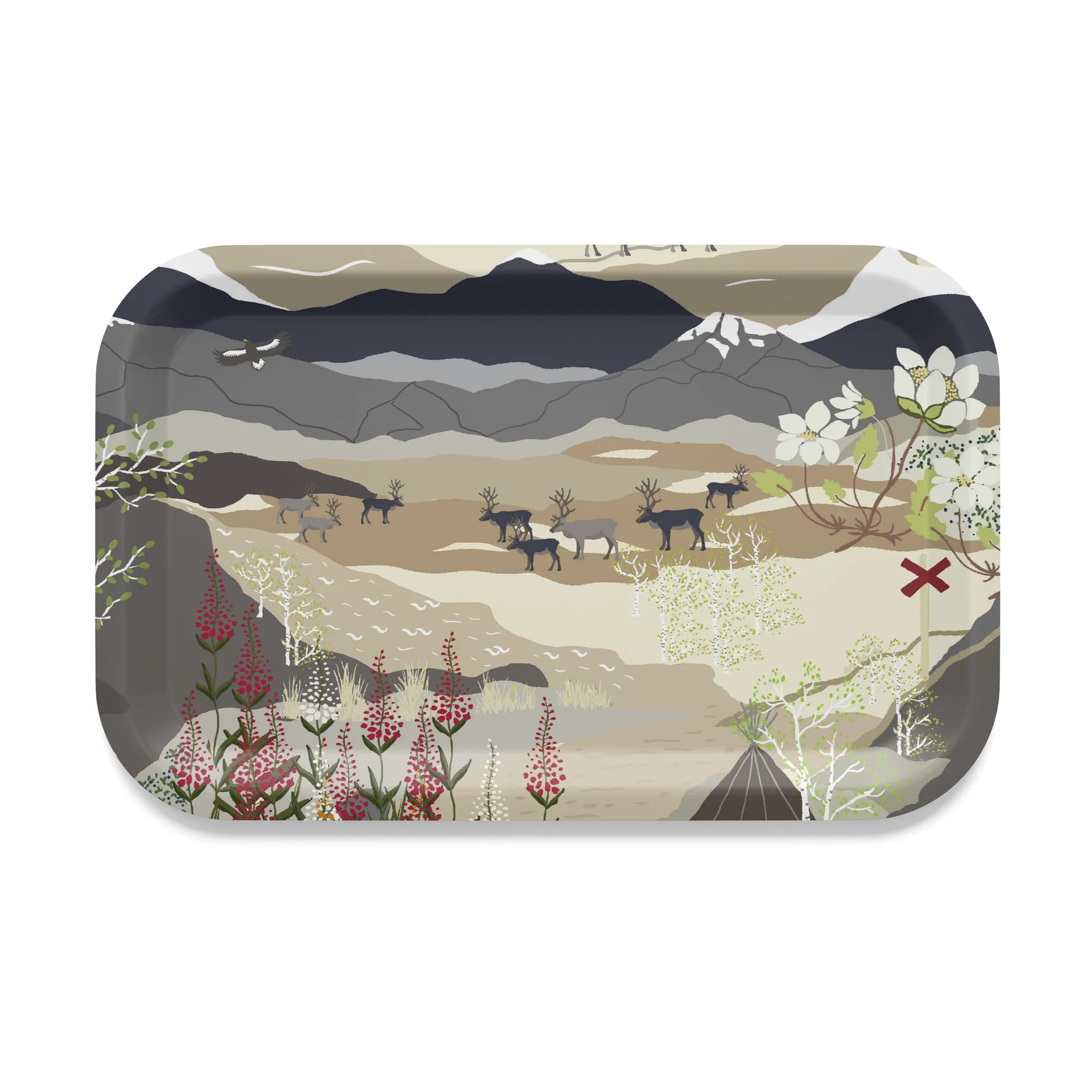 Vassoio Fjällvandring, 21x33 cm, Beige Arvidssons Textil