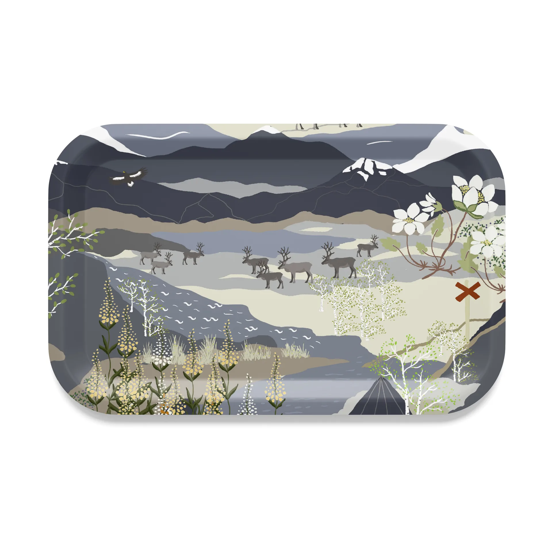 Vassoio Fjällvandring, 21x33 cm, Blu Arvidssons Textil