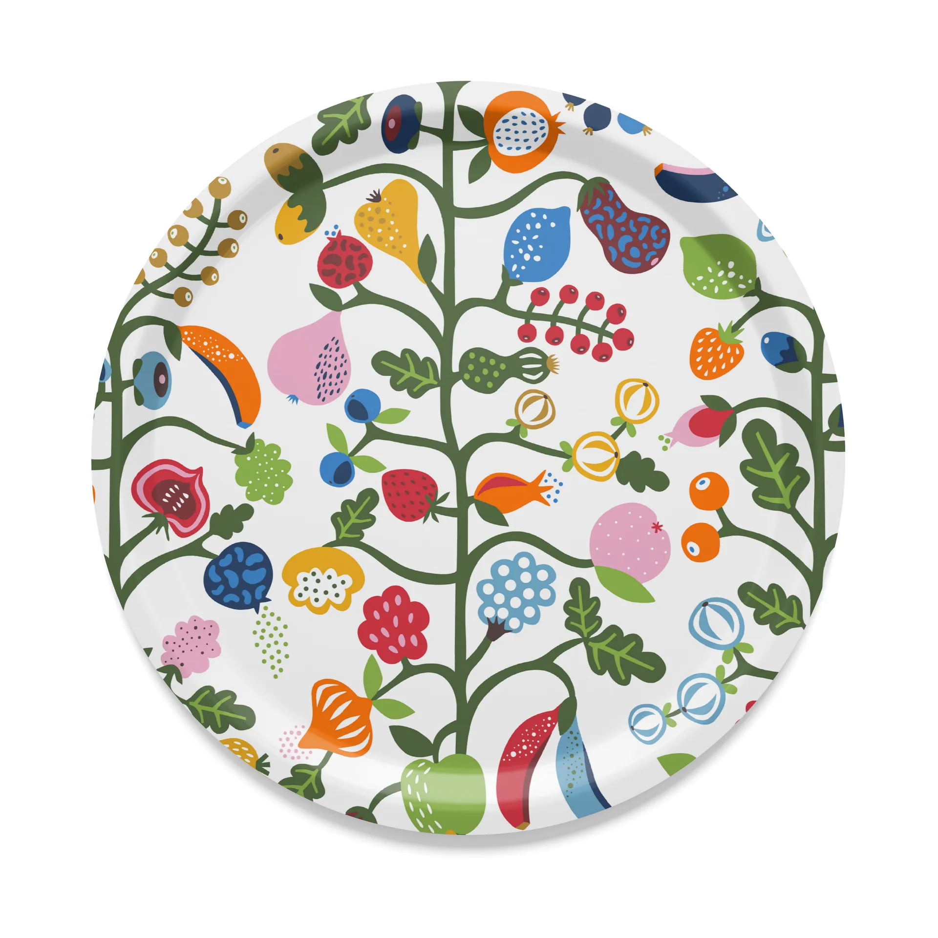Vassoio Fruktträdgården Ø31 cm, Multi Arvidssons Textil