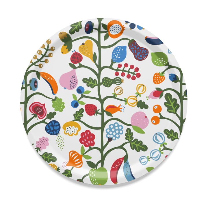 Vassoio Fruktträdgården Ø31 cm - Multi - Arvidssons Textil