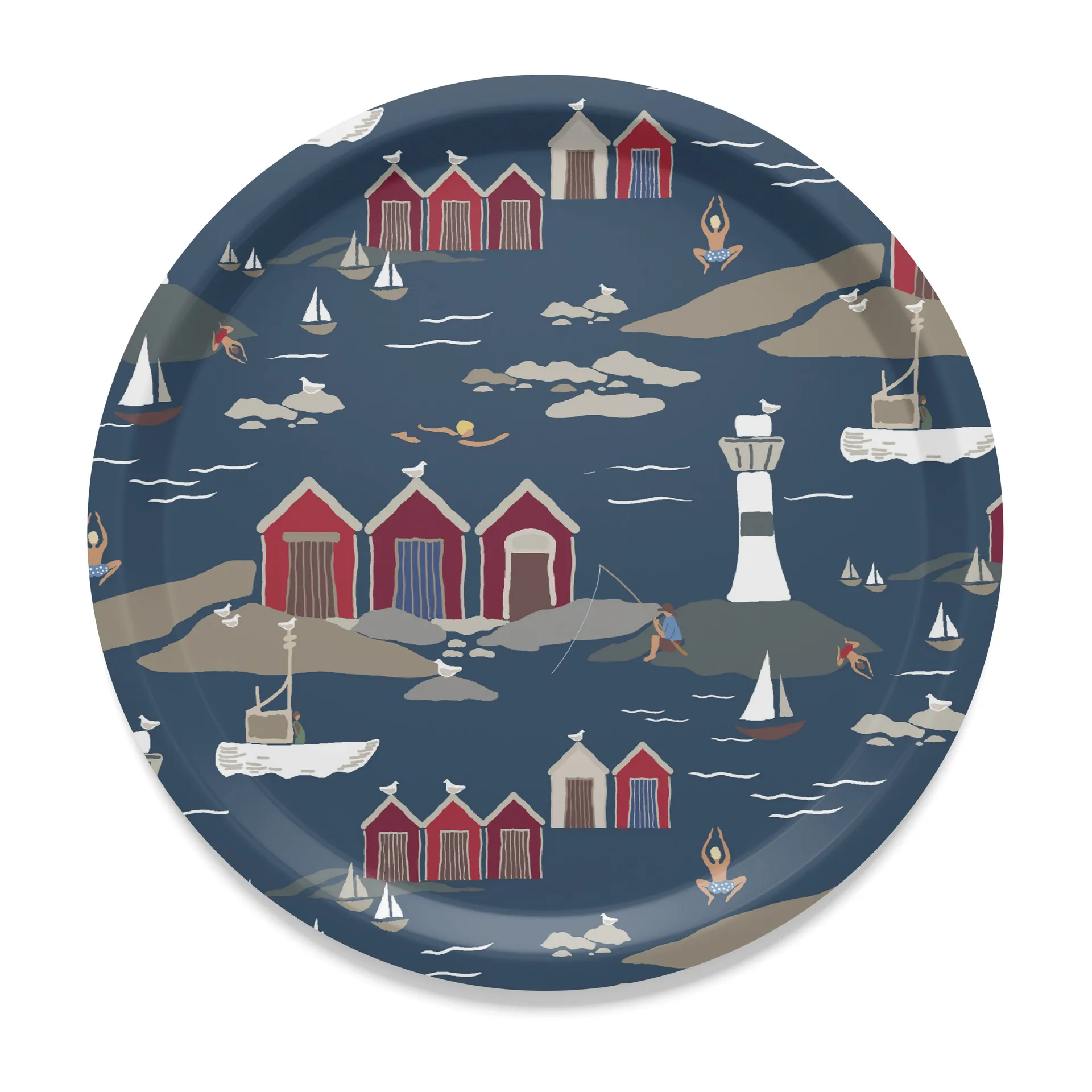 Vassoio Kust, Ø 31 cm, Blu Arvidssons Textil