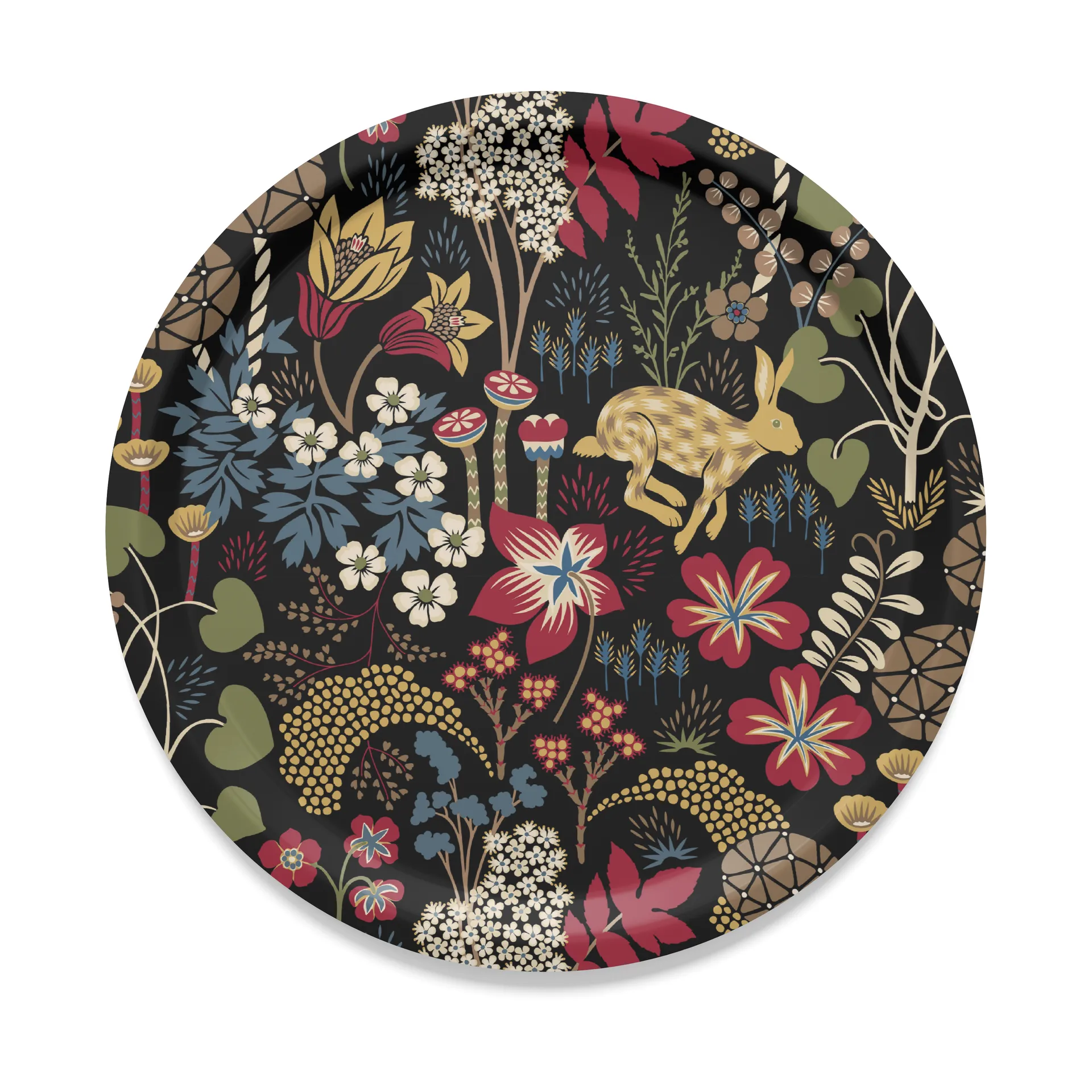 Vassoio Lyckeflykt, Ø 31 cm, Rosso, marrone Arvidssons Textil