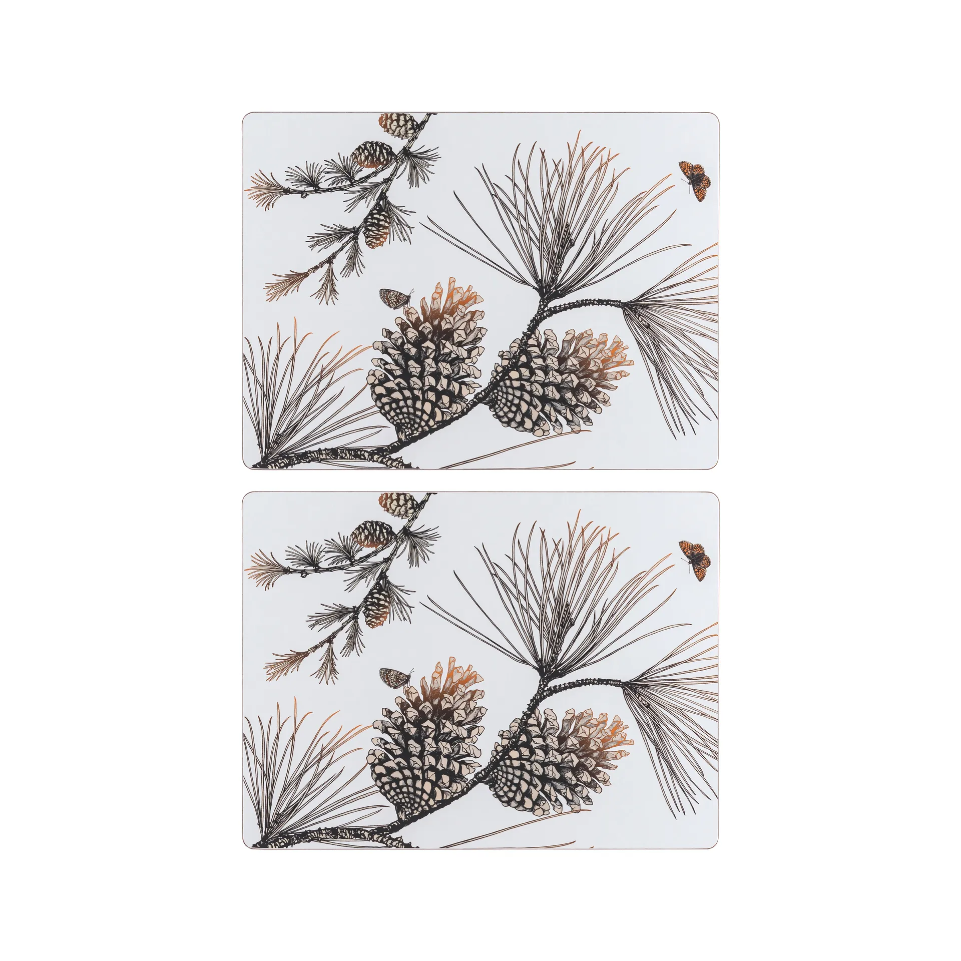Confezione da 2 tovagliette Pine Cone, Cotton white Åry Home