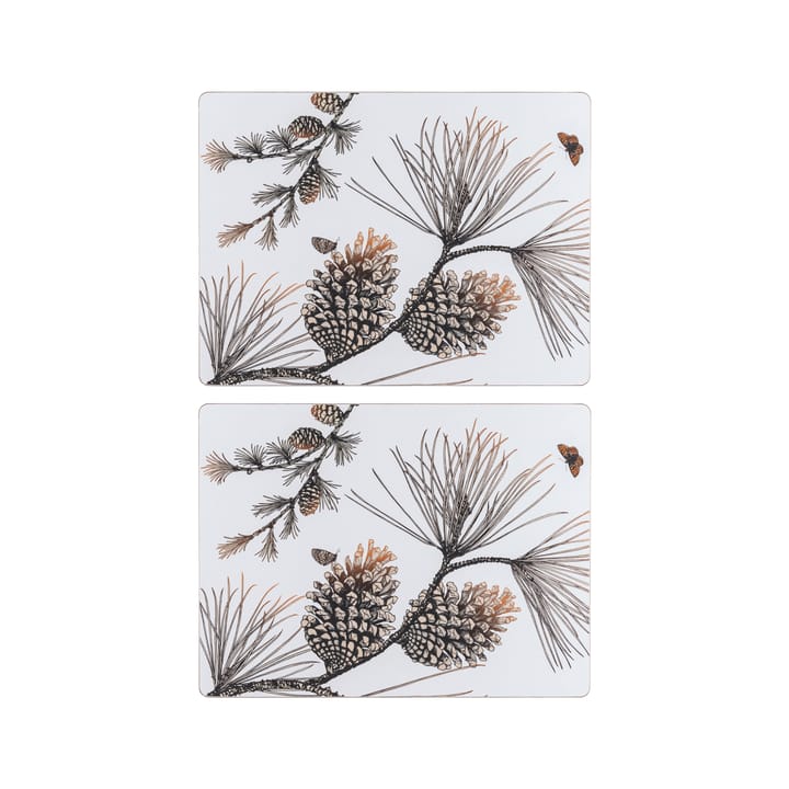 Confezione da 2 tovagliette Pine Cone - Cotton white - Åry Home