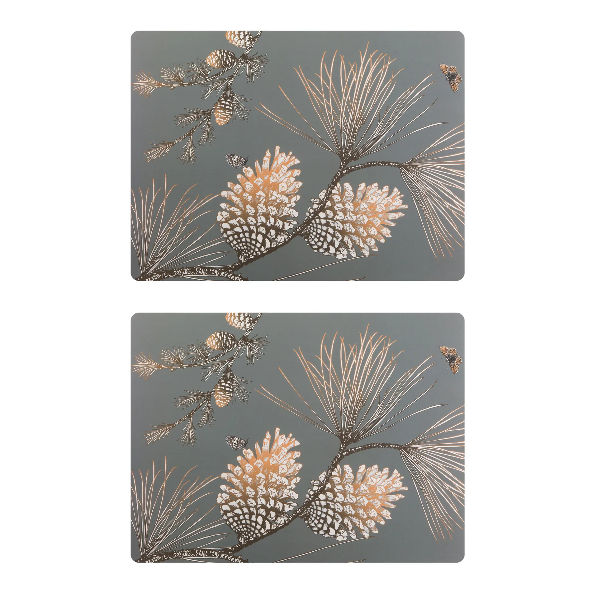 Confezione da 2 tovagliette Pine Cone, moss grey Åry Home