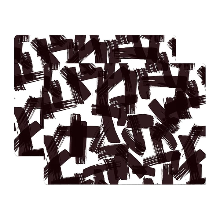 Tovaglietta Kryss 30x40 cm, confezione da 2 - Bianco e nero - Åry Home