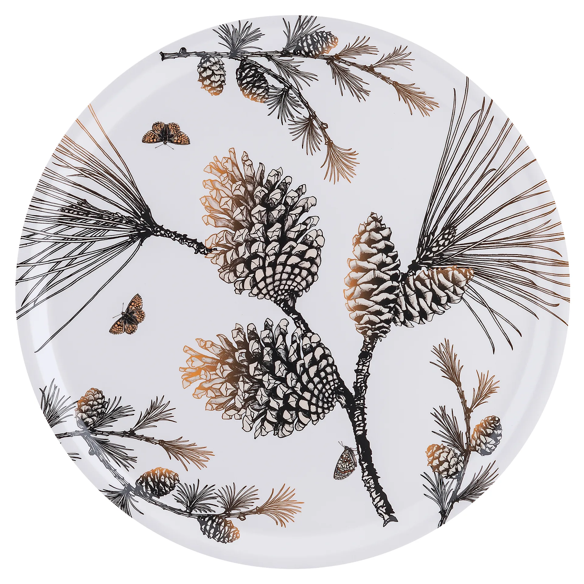 Vassoio Pine Cone Ø 38 cm, Cotton white Åry Home