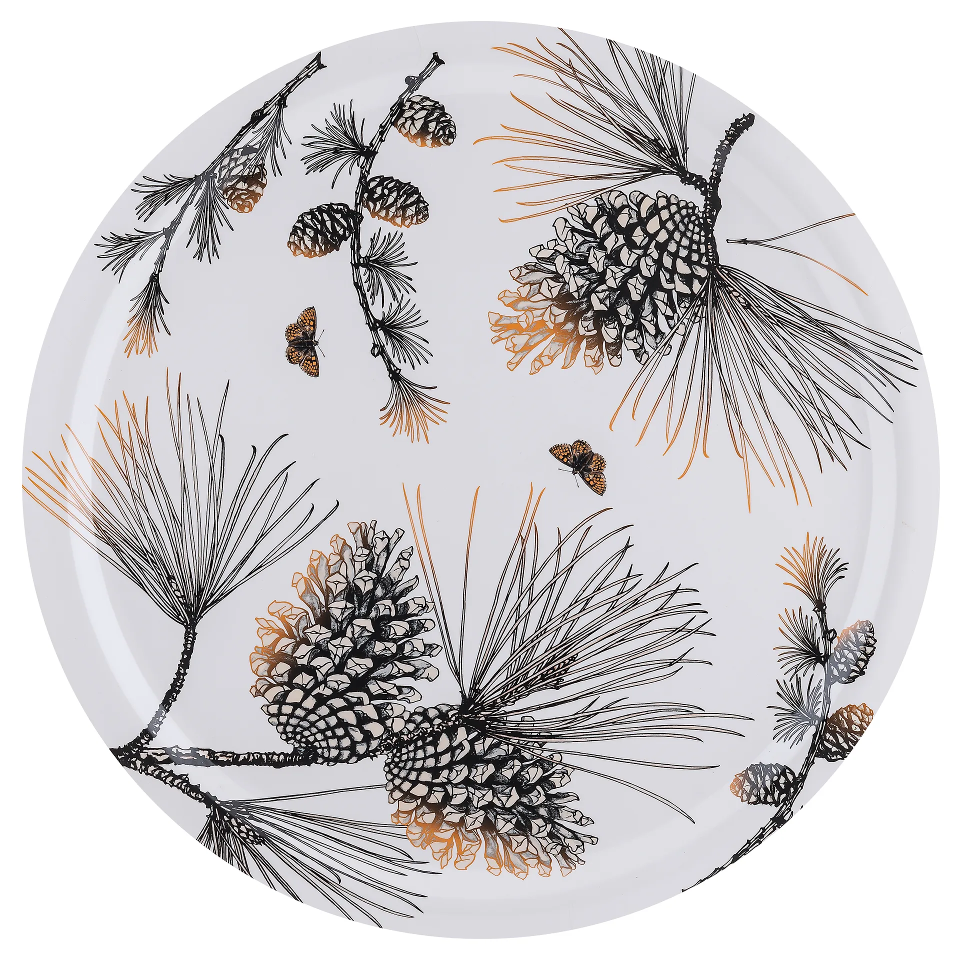 Vassoio Pine Cone Ø 49 cm, Cotton white Åry Home