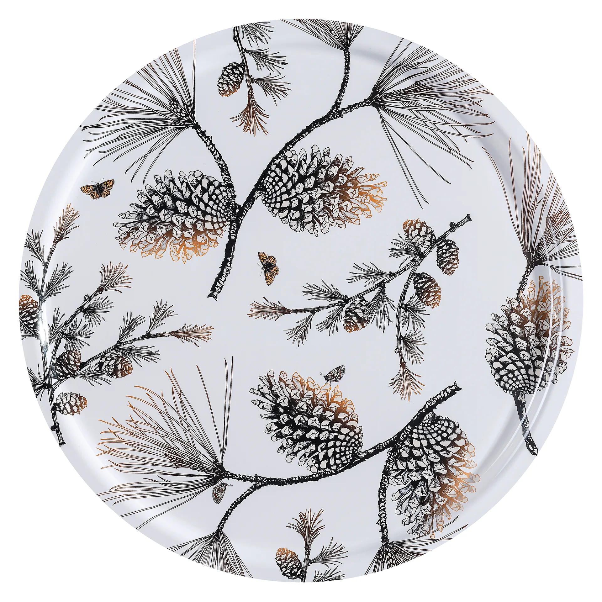 Vassoio Pine Cone Ø 65 cm, Cotton white Åry Home