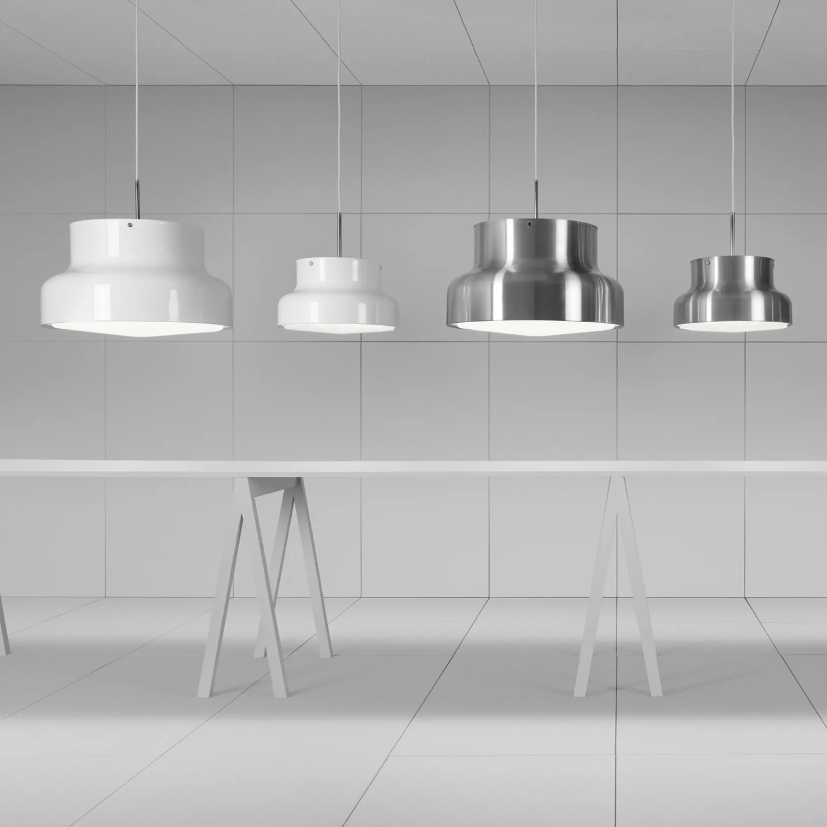 Lampada Bumling grande 600 mm, Bianco-vetro opalino Ateljé Lyktan