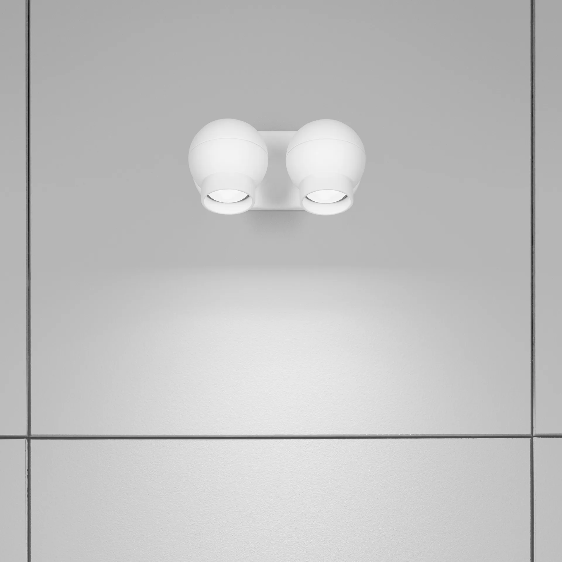 Mini lampade gemelle da parete Ogle, bianco Ateljé Lyktan