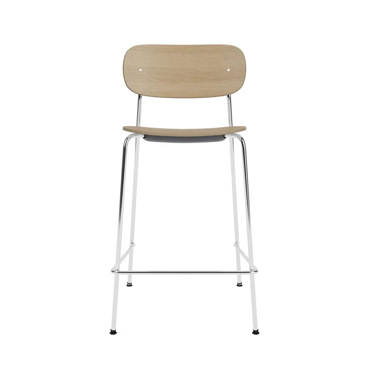 Co Bar Chair sedia da bar - Rovere-acciaio cromato, 65 cm - Audo Copenhagen