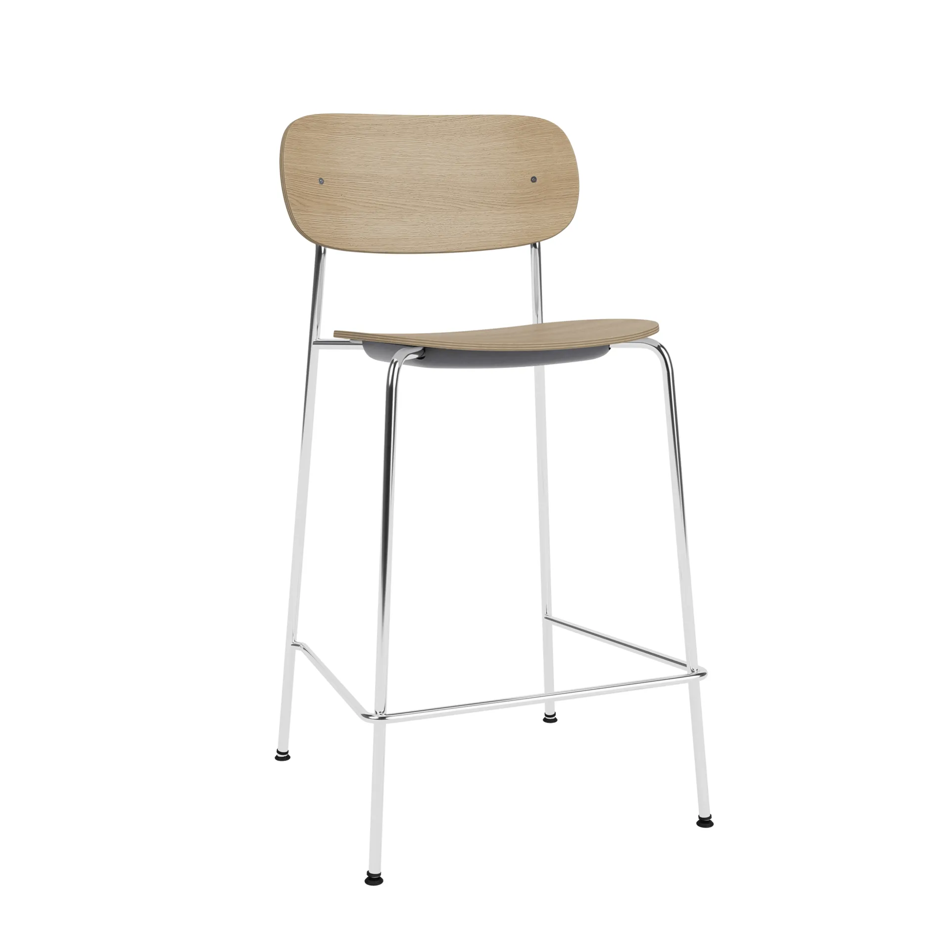 Co Bar Chair sedia da bar, Rovere-acciaio cromato, 65 cm Audo Copenhagen