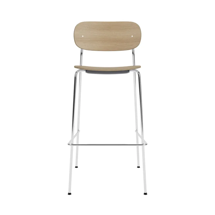 Co Bar Chair sedia da bar - Rovere-acciaio cromato, 75 cm - Audo Copenhagen