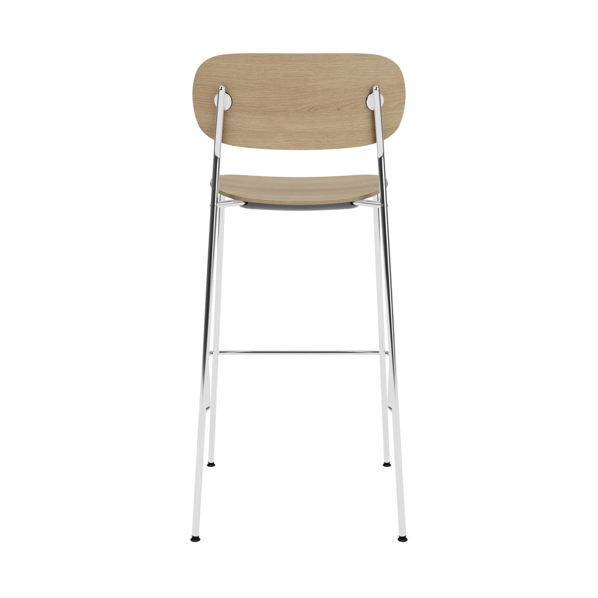 Co Bar Chair sedia da bar, Rovere-acciaio cromato, 75 cm Audo Copenhagen
