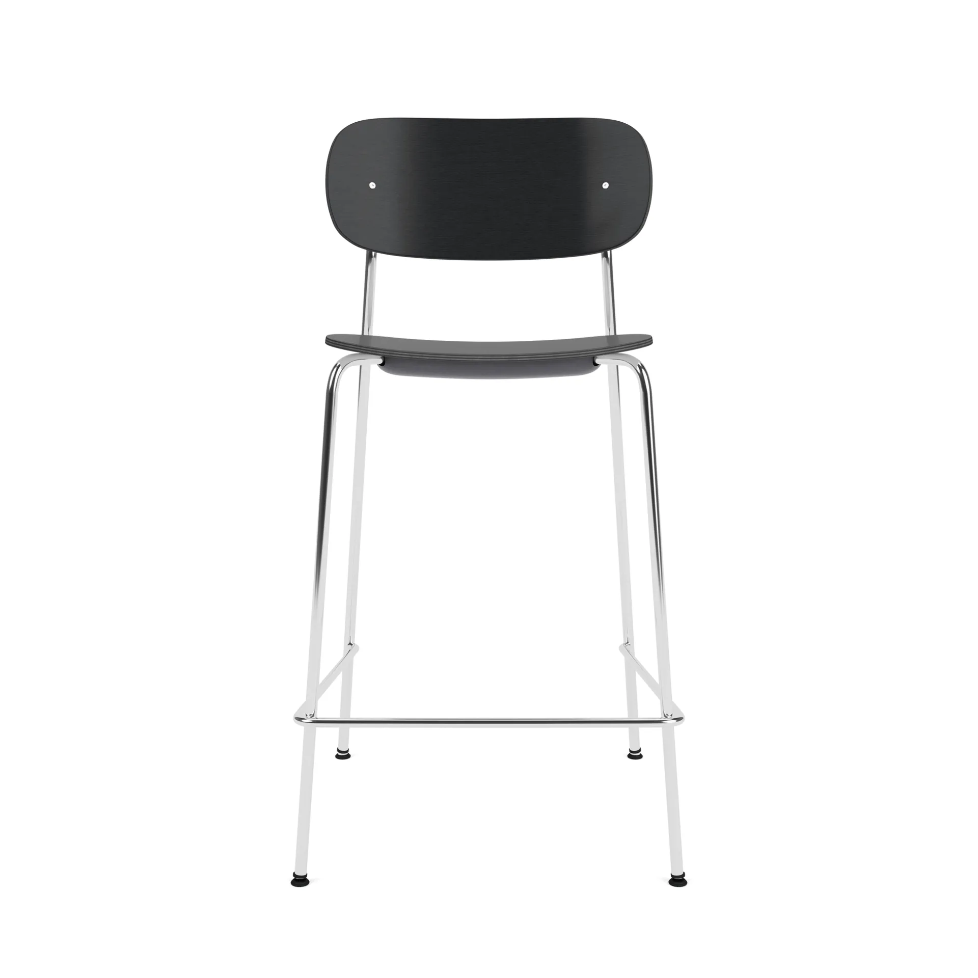 Co Bar Chair sedia da bar, Rovere nero-acciaio cromato, 65 cm Audo Copenhagen