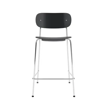 Co Bar Chair sedia da bar - Rovere nero-acciaio cromato, 65 cm - Audo Copenhagen