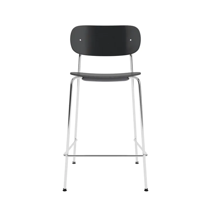 Co Bar Chair sedia da bar - Rovere nero-acciaio cromato, 65 cm - Audo Copenhagen