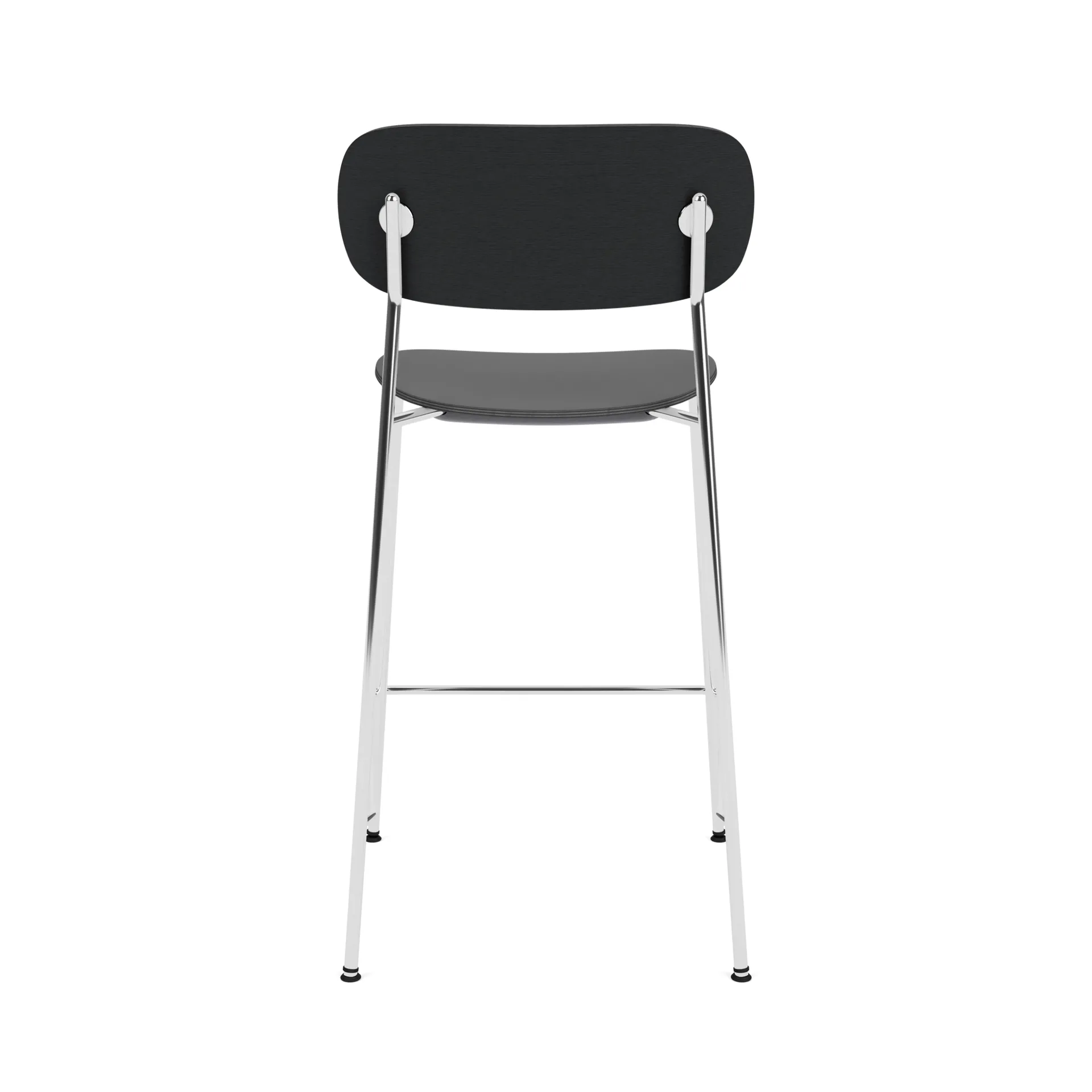 Co Bar Chair sedia da bar, Rovere nero-acciaio cromato, 65 cm Audo Copenhagen