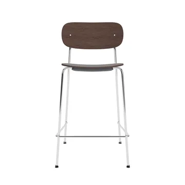 Co Bar Chair sedia da bar - Rovere tinto scuro-acciaio cromato, 65 cm - Audo Copenhagen