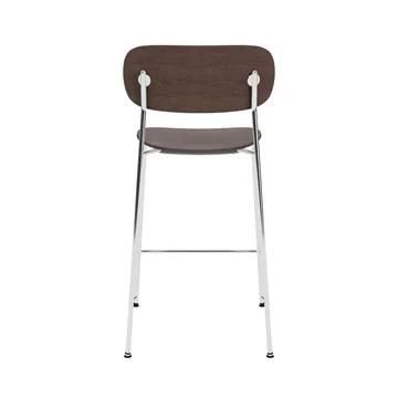 Co Bar Chair sedia da bar - Rovere tinto scuro-acciaio cromato, 65 cm - Audo Copenhagen