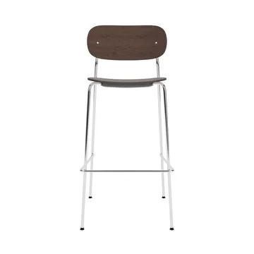 Co Bar Chair sedia da bar - Rovere tinto scuro-acciaio cromato, 75 cm - Audo Copenhagen