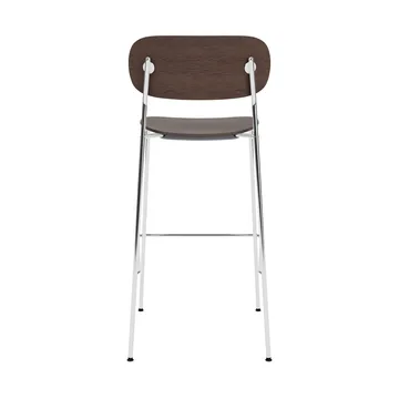 Co Bar Chair sedia da bar - Rovere tinto scuro-acciaio cromato, 75 cm - Audo Copenhagen
