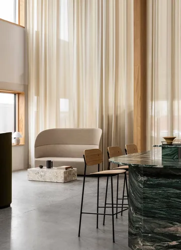 Co Bar Chair sedia da bar - Rovere tinto scuro-acciaio cromato, 75 cm - Audo Copenhagen