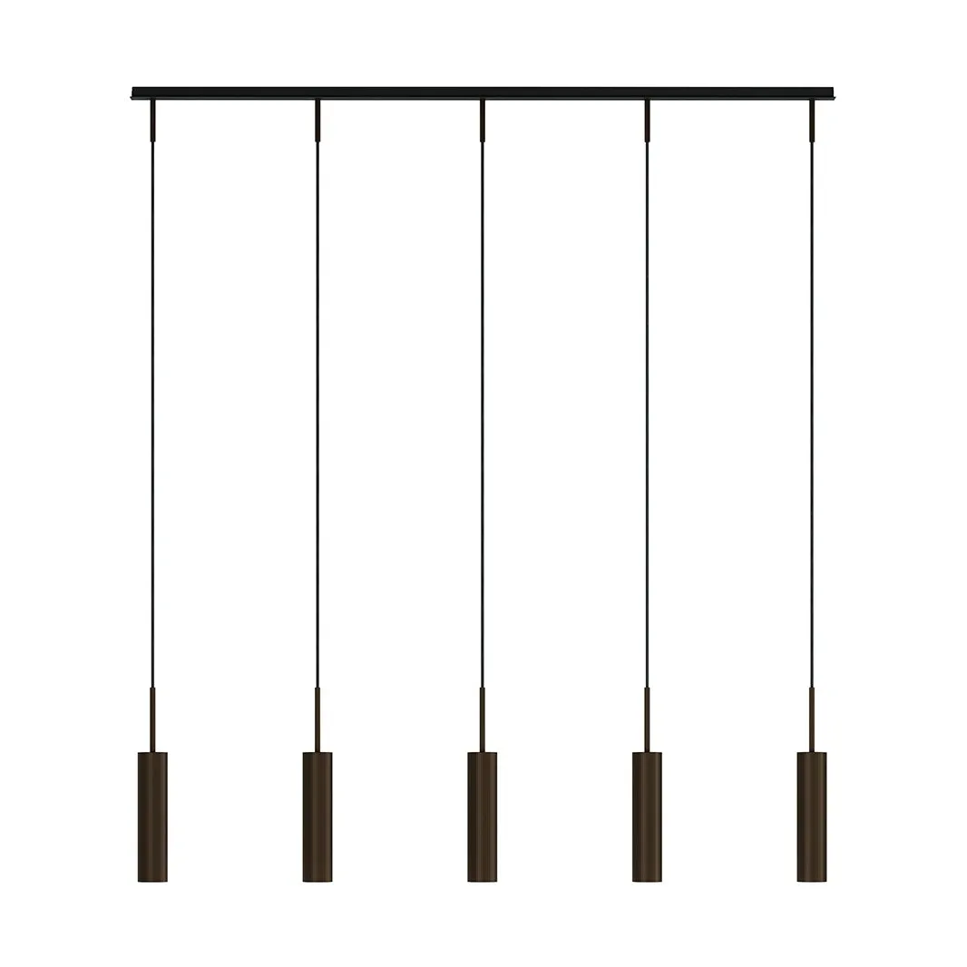 Lampada a sospensione Tubulaire rail 5, Anodized bronzed Audo Copenhagen