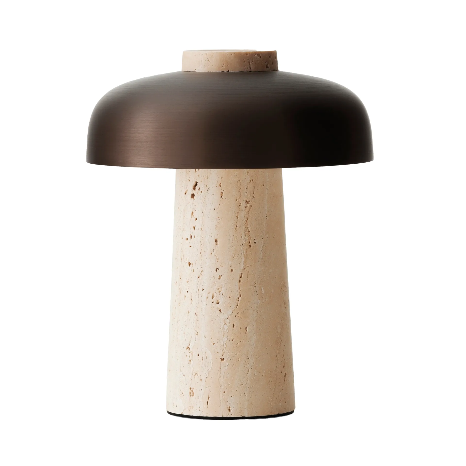Lampada da tavolo portatile Reverse 24,5 cm, Travertine-bronzed aluminium Audo Copenhagen