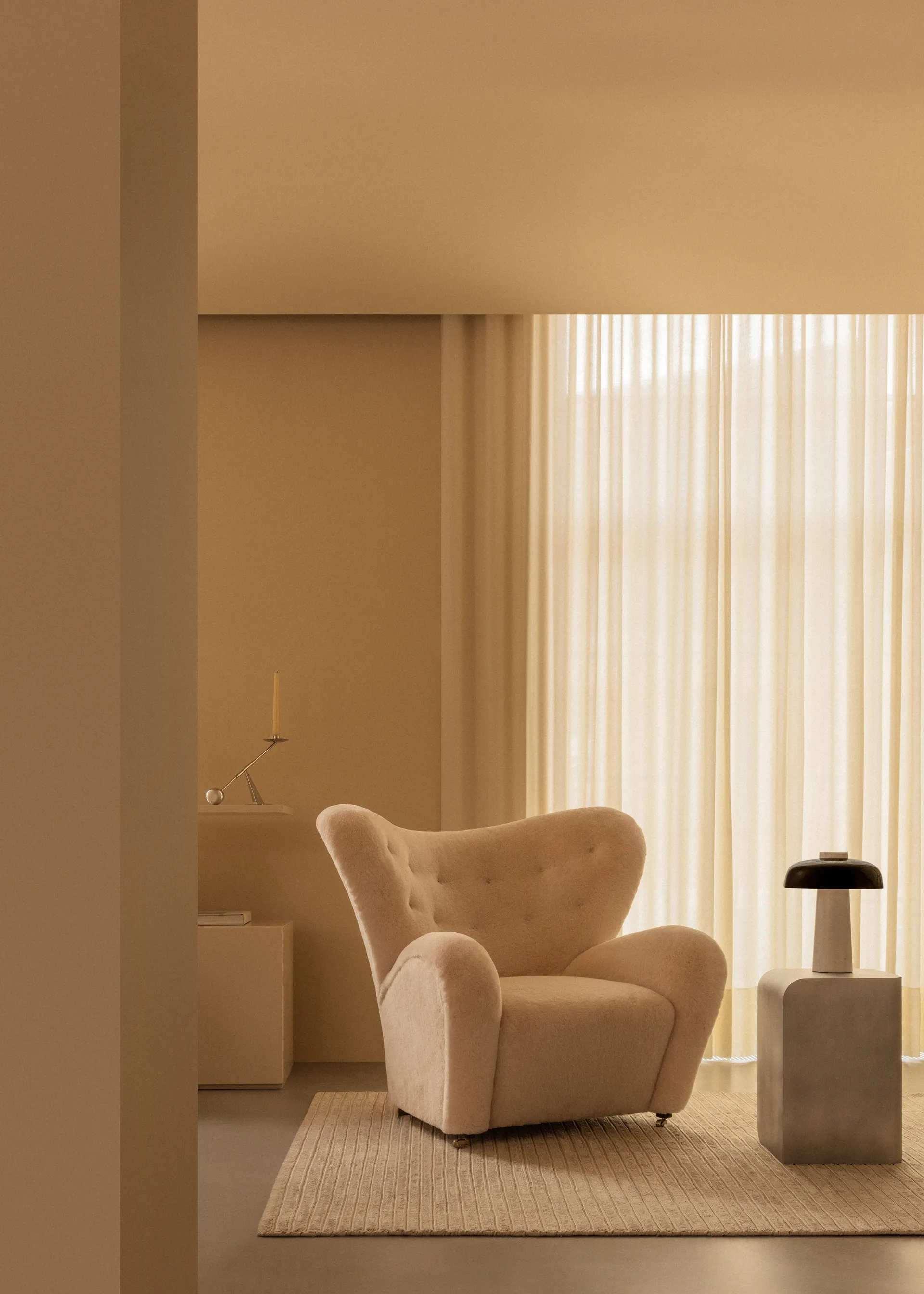 Lampada da tavolo Reverse 30 cm, Carrara-black Audo Copenhagen