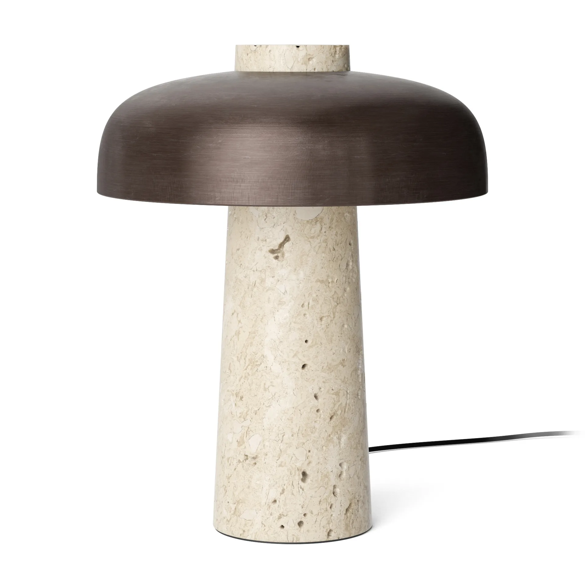 Lampada da tavolo Reverse 30 cm, travertino-ottone bronzato Audo Copenhagen