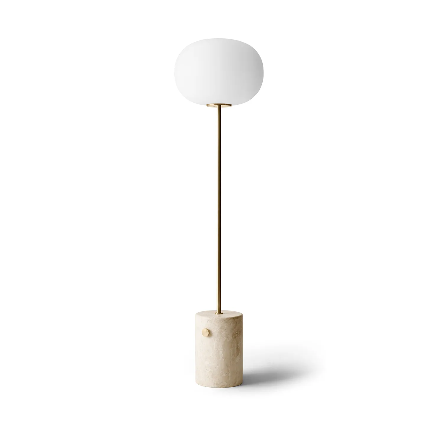 Lampada da terra JWDA, Travertino-ottone spazzolato, 130 cm Audo Copenhagen