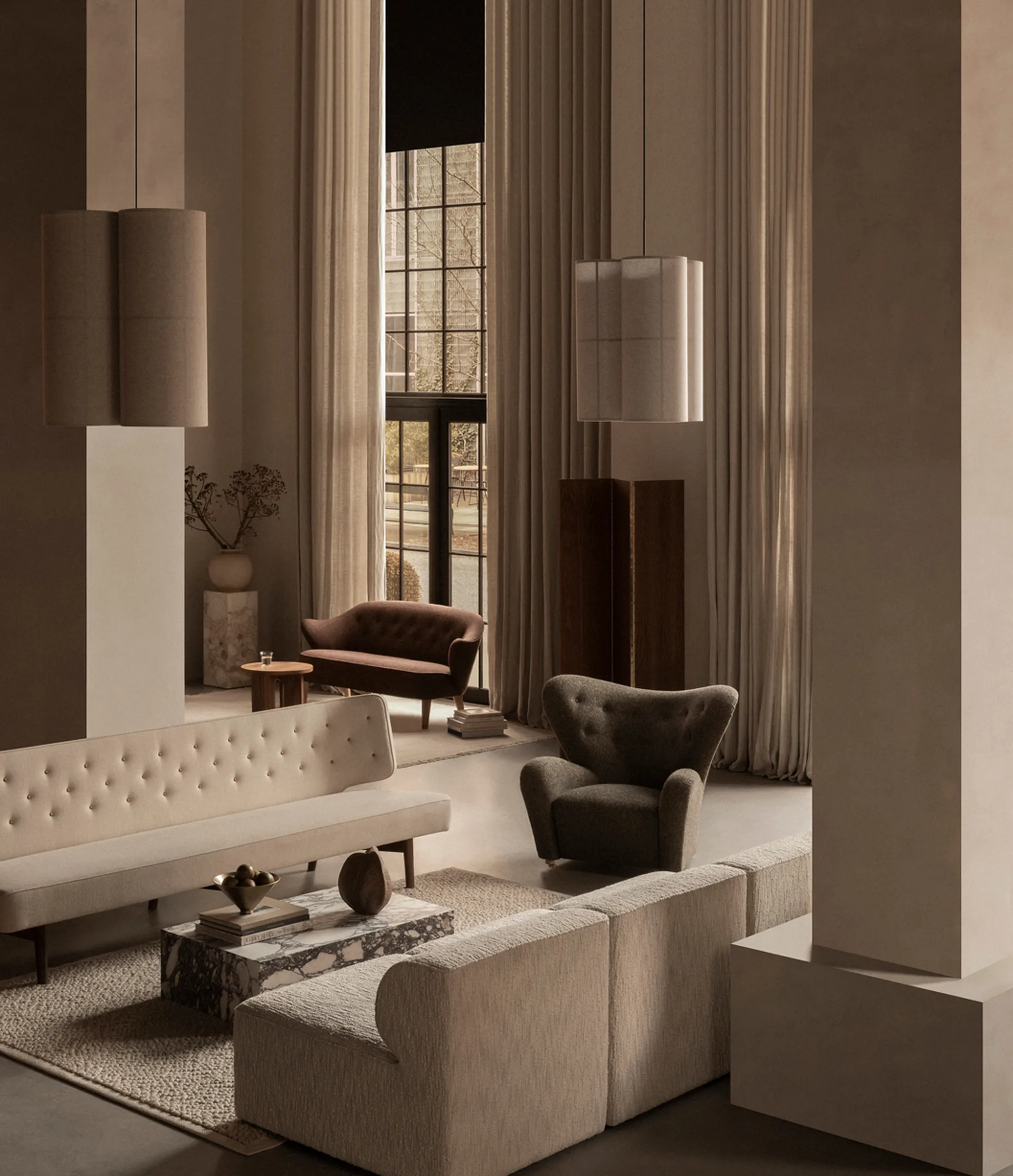 Lampadario Hashira Cluster raw, 45 cm Audo Copenhagen