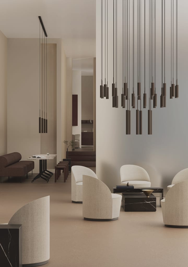 Lampadario Tubulaire 38, Anodized bronzed Audo Copenhagen