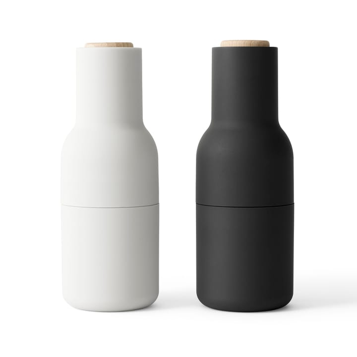 Macina spezie Bottle Grinder confezione da 2  - ash-carbon (coperchio in legno di frassino) - Audo Copenhagen
