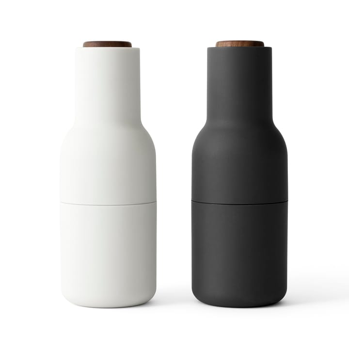 Macina spezie Bottle Grinder confezione da 2  - ash-carbon (coperchio in noce)  - Audo Copenhagen