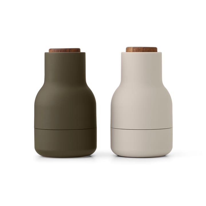 Macinaspezie Bottle Grinder piccolo, confezione da 2 - Hunting green, beige, noce - Audo Copenhagen